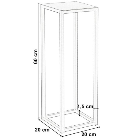 Kwietnik Piatto 60cm czarny