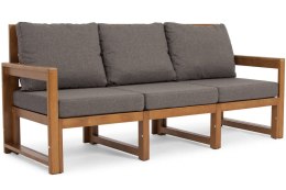 Drewniana sofa zewnętrzna MALTA dla 3 osób brąz/grafit