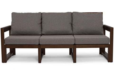 Uniwersalna sofa ogrodowa MALTA 3-os. ciemny brąz/grafit