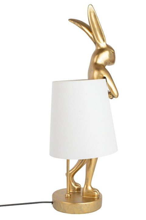 Lampa stołowa KRÓLIK 88 cm biała / złota