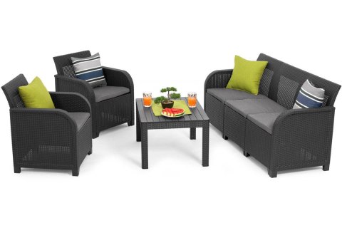 Meble ogrodowe ROSALIE SET MAX 5-osobowy - grafitowy Meble ogrodowe ROSALIE SET MAX 5-osobowy - grafitowy