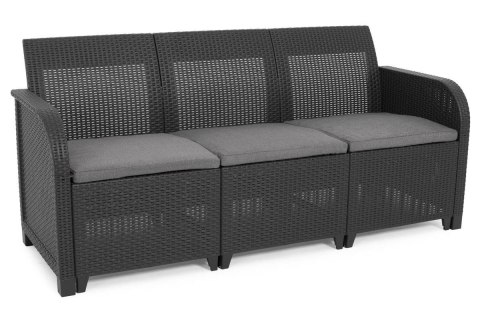 Meble ogrodowe ROSALIE SET MAX 5-osobowy - grafitowy Meble ogrodowe ROSALIE SET MAX 5-osobowy - grafitowy