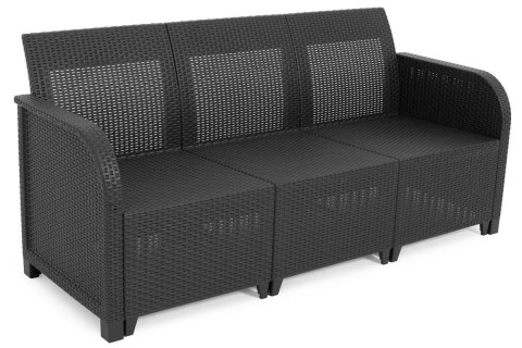 Meble ogrodowe ROSALIE SET MAX 5-osobowy - grafitowy Meble ogrodowe ROSALIE SET MAX 5-osobowy - grafitowy