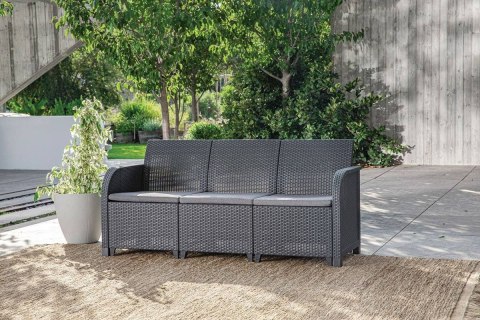 Meble ogrodowe ROSALIE SET MAX 5-osobowy - grafitowy Meble ogrodowe ROSALIE SET MAX 5-osobowy - grafitowy