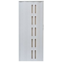 Drzwi harmonijkowe 005S-49-80 biały dąb mat 80 cm