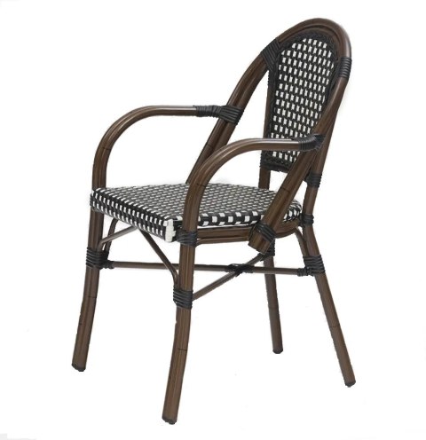 Krzesło ogrodowe Paris, brązowe, materiał aluminium
