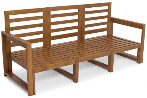 Drewniana sofa zewnętrzna MALTA dla 3 osób brąz/szary