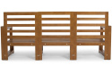Drewniana sofa zewnętrzna MALTA dla 3 osób brąz/szary