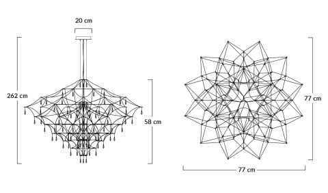 Lampa wisząca CONSTANCIA 77 złota - LED, stal szczotkowana