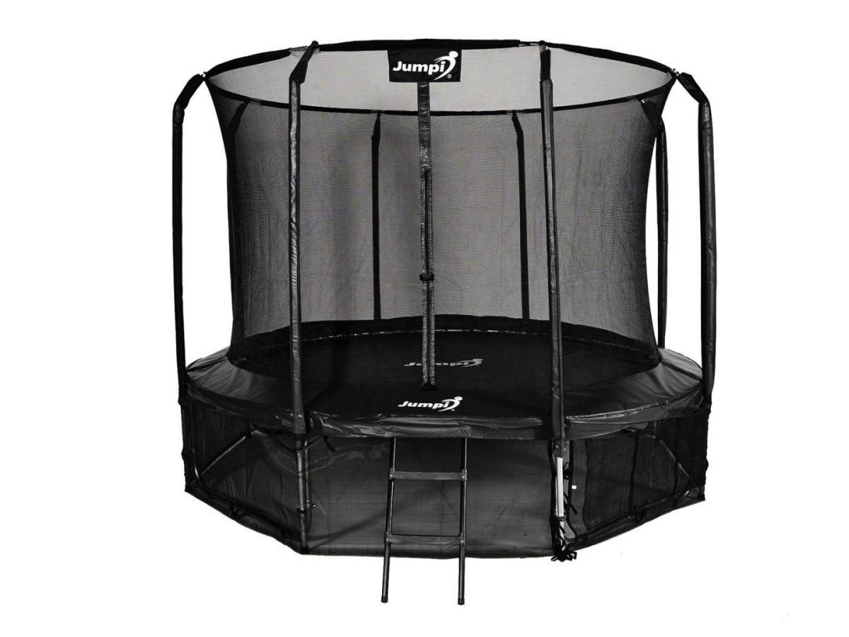 Trampolina Ogrodowa Jumpi 374cm/12FT Maxy Comfort Czarna Z Wewnętrzną Siatką Jumpi Trampolina Ogrodowa Jumpi 374cm/12FT Maxy Comfort Czarna Z Wewnętrzną Siatką Jumpi