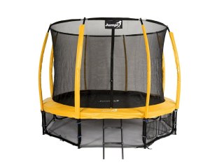 Trampolina Ogrodowa Jumpi 374cm/12FT Maxy Comfort Plus Żółta Z Wewnętrzną Siatką Jumpi