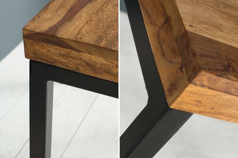 INVICTA biurko ELEMENTS Sheesham - lite drewno palisander, metal Invicta Interior