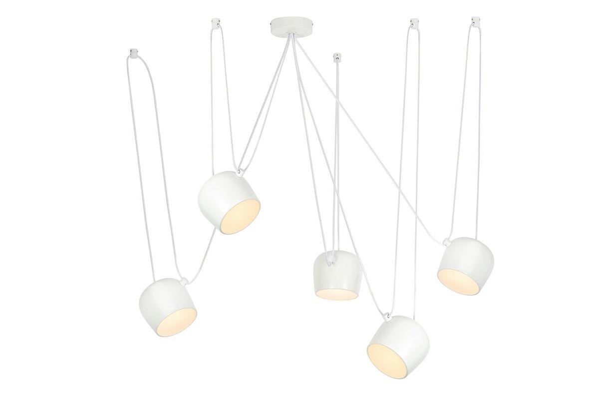 Lampa wisząca EYE 5 biała - LED, aluminium