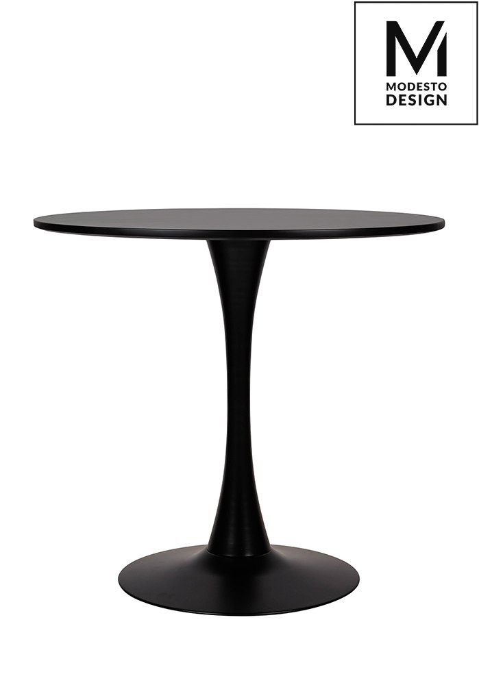 MODESTO stół TULIP FI 80 czarny - MDF, podstawa metalowa MODESTO stół TULIP FI 80 czarny - MDF, podstawa metalowa