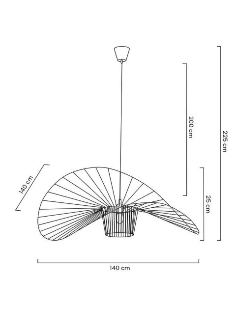 Lampa wisząca CAPELLO FI 140 złota