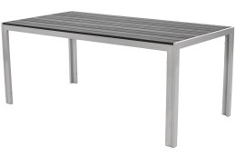 Duży stół ogrodowy dla 8 osób z aluminium MODENA 180 - Czarny
