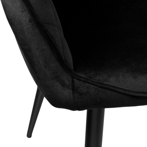 Krzesło aksamitne HAVANA Velvet Czarne