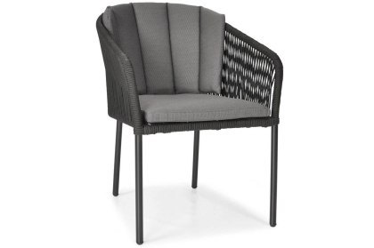 Krzesło ogrodowe ze sznurka CORDA - czarne