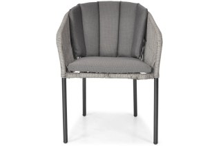 Krzesło ogrodowe ze sznurka CORDA - czarno-szare