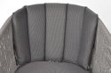 Krzesło ogrodowe ze sznurka VICTORIA - czarno-szare
