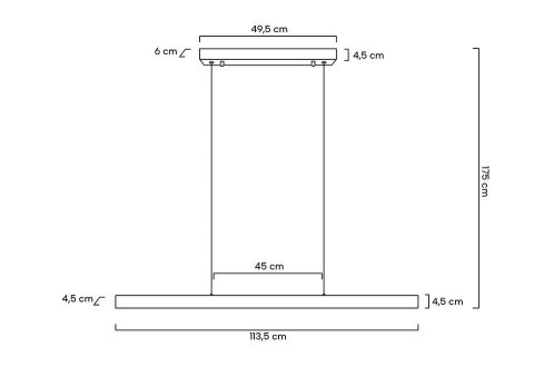 MOOSEE lampa wisząca LINER czarna