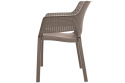 Meble ogrodowe 10-osobowe krzesła EVA + stół JULIE DOUBLE - cappuccino