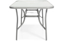 Zestaw mebli ogrodowych PORTO - stół i 6 krzeseł - srebrny