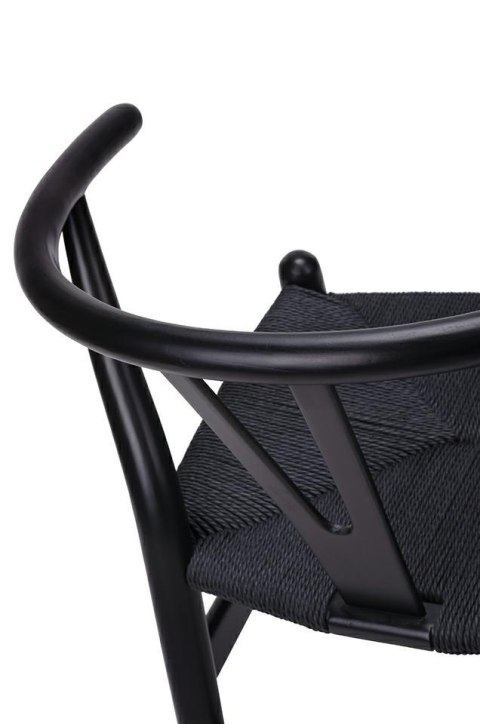 Krzesło WISH czarne - drewno bukowe, czarne włókno