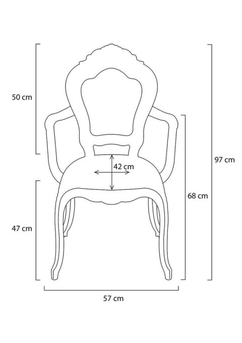 Krzesło QUEEN ARM transparentne