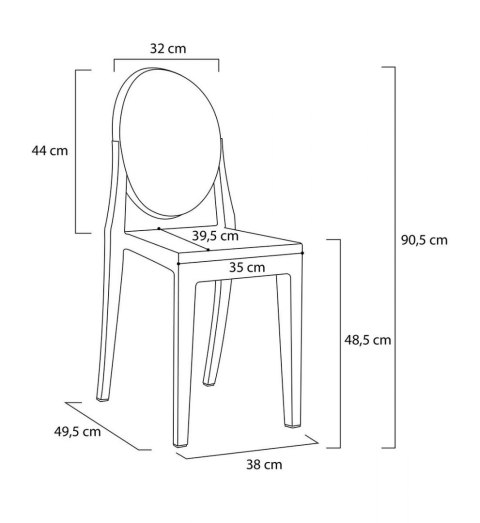 Krzesło transparentne GHOST