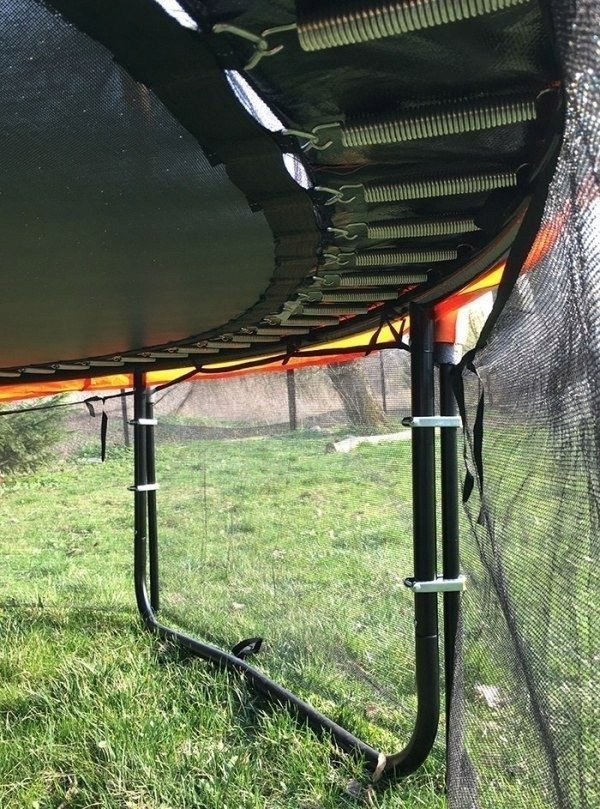 Trampolina Ogrodowa 374 cm/12FT Zielona Maxy Comfort Z Wewnętrzną Siatką