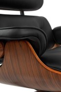 Fotel LOUNGE HM czarny / róża z podnóżkiem Fotel LOUNGE HM czarny / róża z podnóżkiem