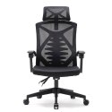 Fotel ergonomiczny ANGEL biurowy obrotowy Spino czarny ANGEL