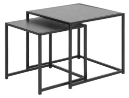 ACTONA zestaw stolików SEAFORD czarne - MDF, metal
