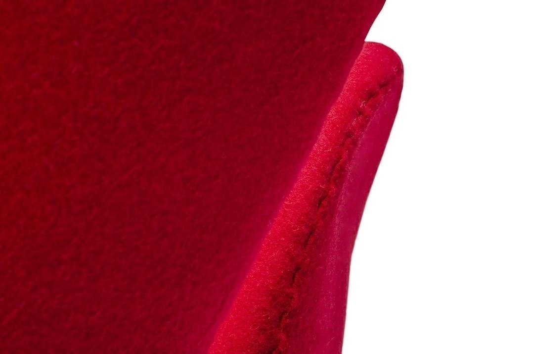 Fotel SWAN WOOL PREMIUM czerwony - wełna, podstawa stal Fotel SWAN WOOL PREMIUM czerwony - wełna, podstawa stal