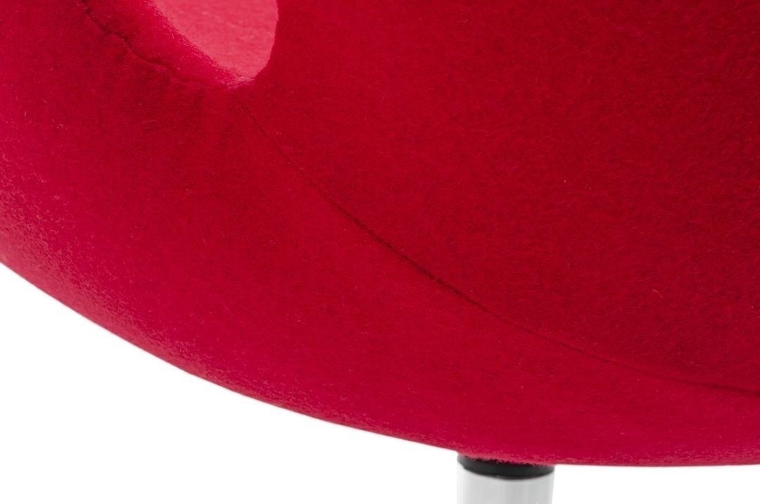 Fotel SWAN WOOL PREMIUM czerwony - wełna, podstawa stal Fotel SWAN WOOL PREMIUM czerwony - wełna, podstawa stal