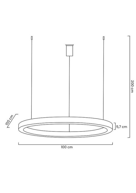 Lampa wisząca RING 100 złota - LED, stal