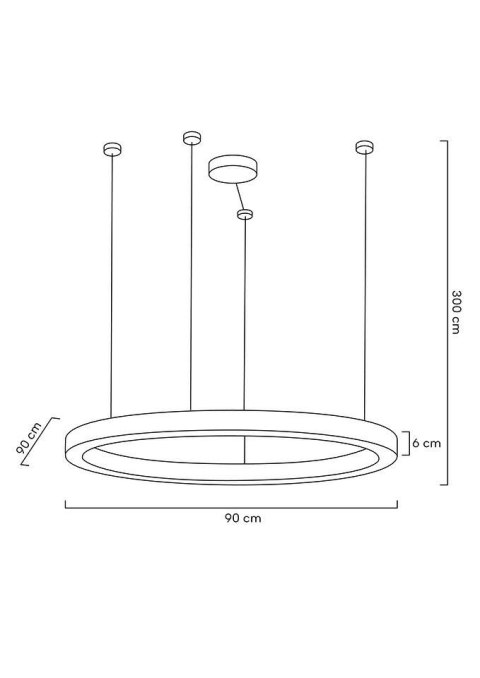 MOOSEE lampa wisząca RING LUXURY 110 złota - LED, chromowane złoto