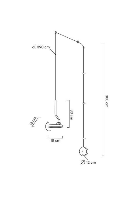 MOOSEE lampa ścienna FLAT czarna