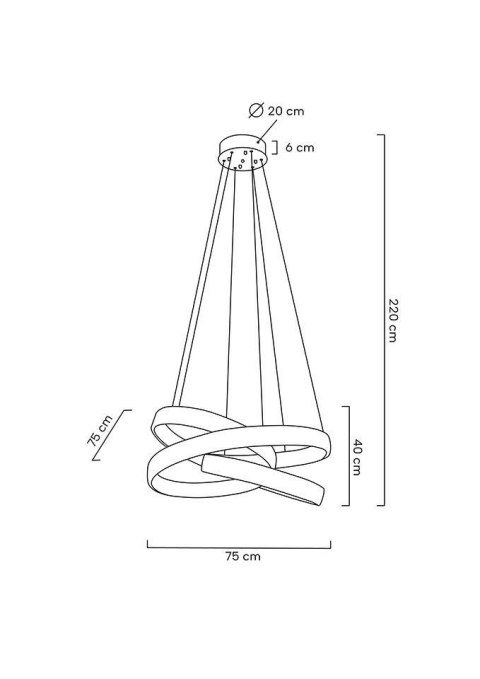 MOOSEE lampa wisząca WAVE 80 chrom