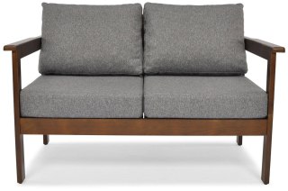 Sofa 2-osobowa ogrodowa BELLA - brąz/grafit