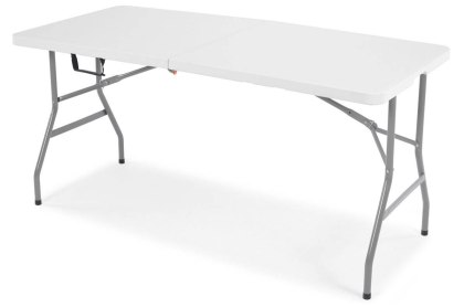Stół cateringowy składany GREG - 150 cm - biały