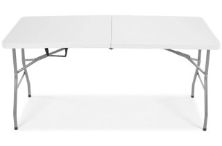 Stół cateringowy składany GREG - 150 cm - biały