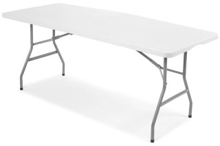 Stół cateringowy składany GREG - 180 cm - biały