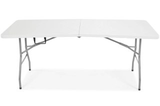 Stół cateringowy składany GREG - 180 cm - biały