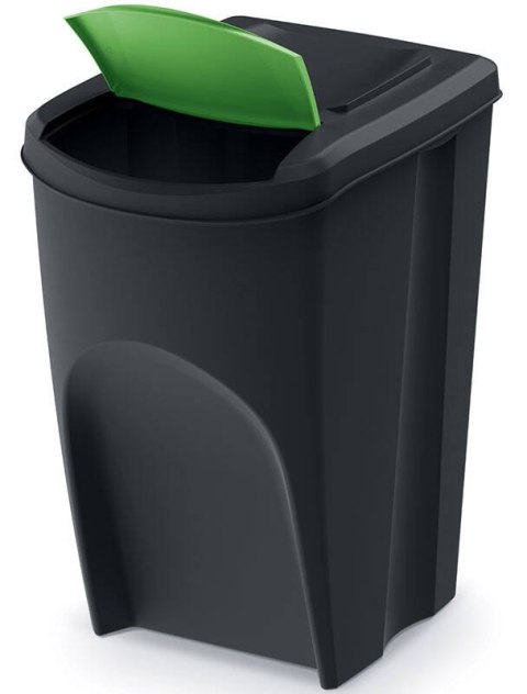 Cztery pojemniki na odpady po 35 litrów SORTI BOX - czarny Cztery pojemniki na odpady po 35 litrów SORTI BOX - czarny