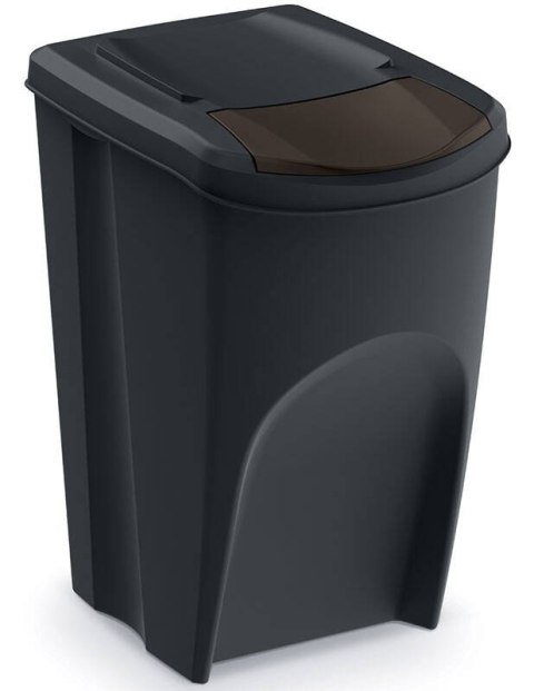 Cztery pojemniki na odpady po 35 litrów SORTI BOX - czarny Cztery pojemniki na odpady po 35 litrów SORTI BOX - czarny