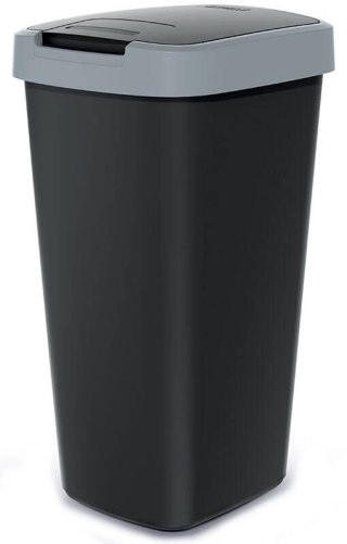 Pojemnik na śmieci COMPACTA Q 25 litrów - smooth gray / czarny