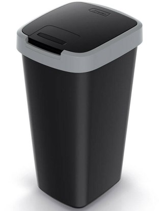 Pojemnik na śmieci COMPACTA Q 25 litrów - smooth gray / czarny