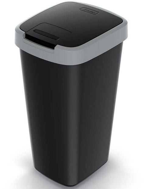Pojemnik na śmieci COMPACTA Q 25 litrów - smooth gray / czarny Pojemnik na śmieci COMPACTA Q 25 litrów - smooth gray / czarny